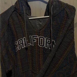 Gray Baja Hoodie with California Text